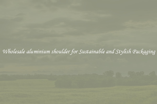 Wholesale aluminium shoulder for Sustainable and Stylish Packaging