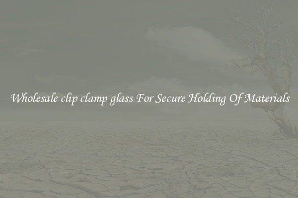 Wholesale clip clamp glass For Secure Holding Of Materials