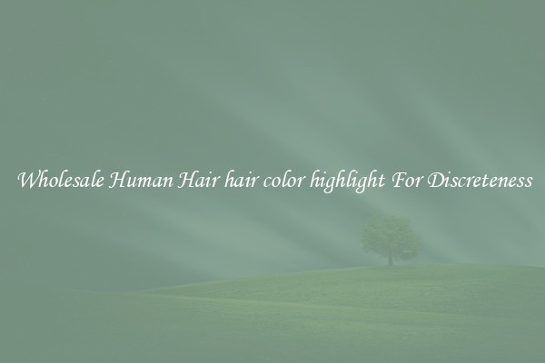 Wholesale Human Hair hair color highlight For Discreteness
