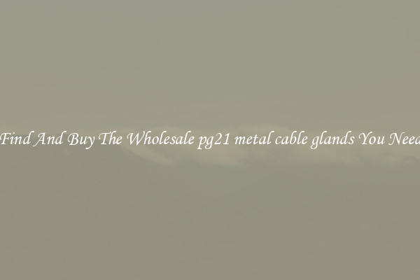Find And Buy The Wholesale pg21 metal cable glands You Need