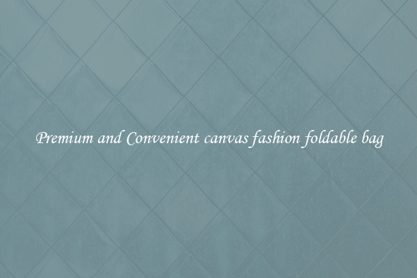 Premium and Convenient canvas fashion foldable bag