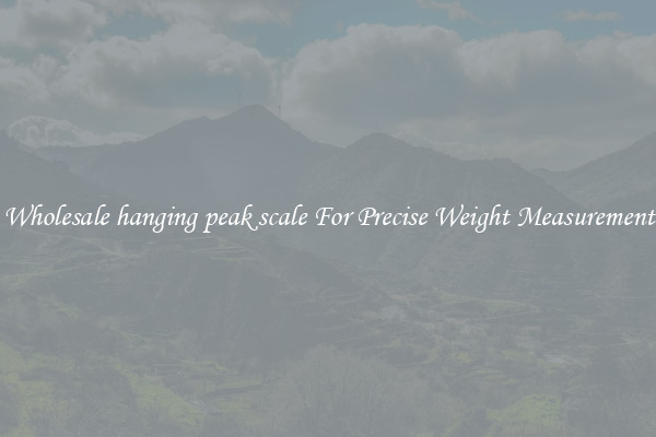 Wholesale hanging peak scale For Precise Weight Measurement