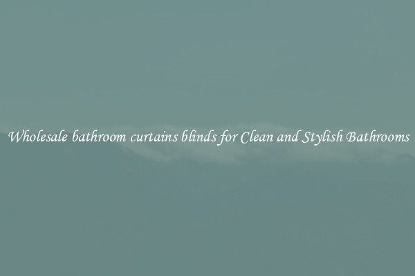 Wholesale bathroom curtains blinds for Clean and Stylish Bathrooms