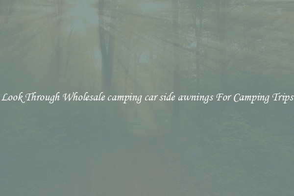 Look Through Wholesale camping car side awnings For Camping Trips