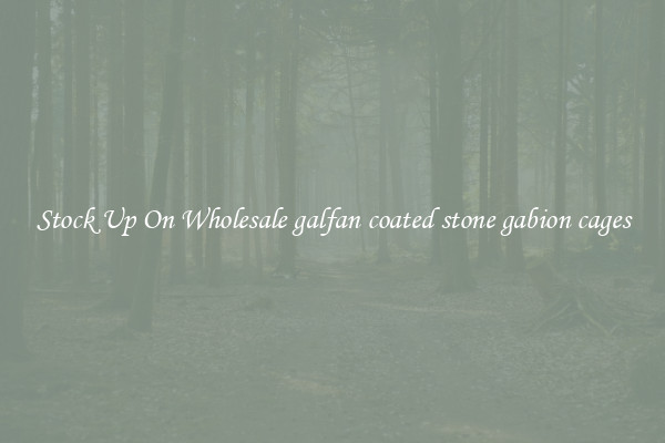 Stock Up On Wholesale galfan coated stone gabion cages