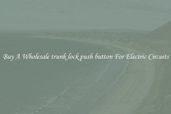 Buy A Wholesale trunk lock push button For Electric Circuits