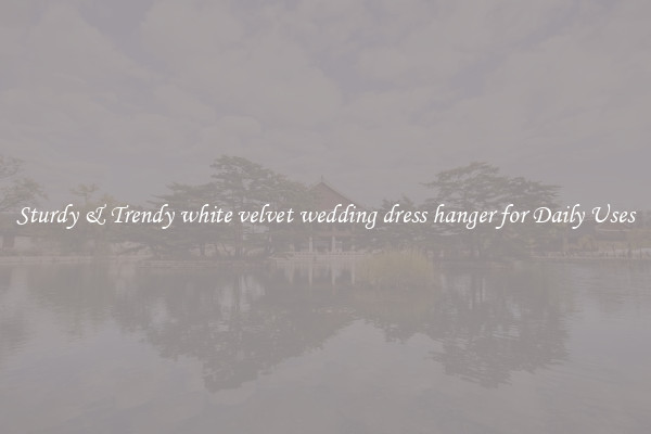 Sturdy & Trendy white velvet wedding dress hanger for Daily Uses