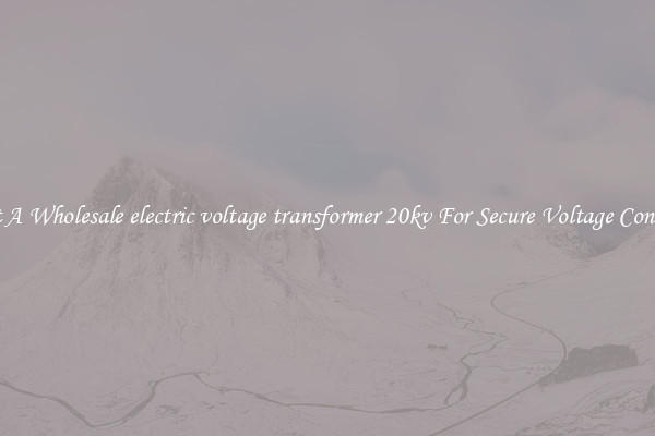 Get A Wholesale electric voltage transformer 20kv For Secure Voltage Control