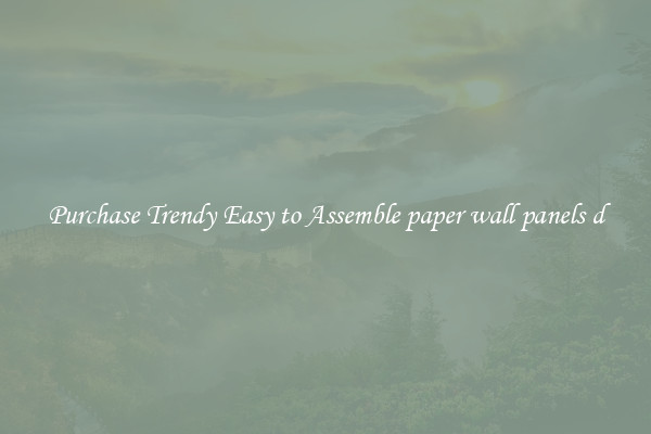 Purchase Trendy Easy to Assemble paper wall panels d