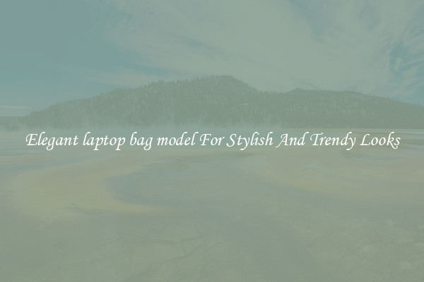 Elegant laptop bag model For Stylish And Trendy Looks