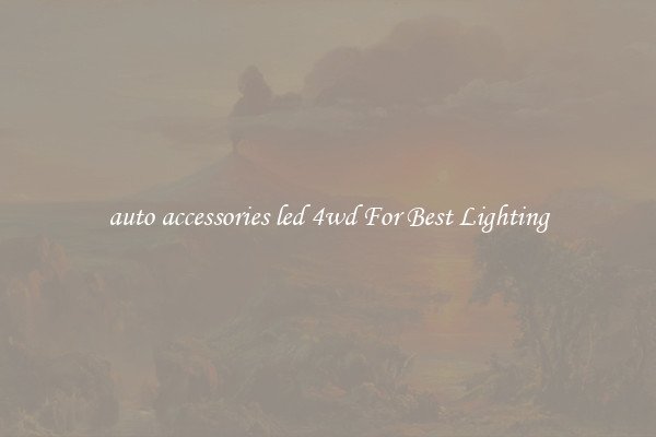 auto accessories led 4wd For Best Lighting