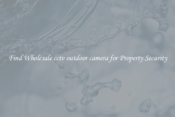 Find Wholesale cctv outdoor camera for Property Security