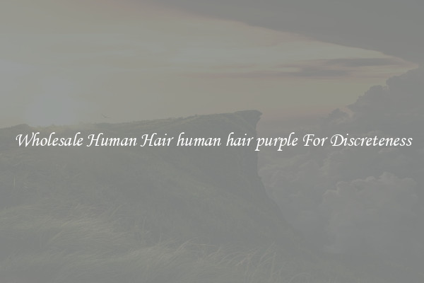 Wholesale Human Hair human hair purple For Discreteness