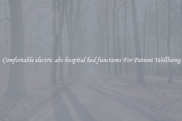 Comfortable electric abs hospital bed functions For Patient Wellbeing