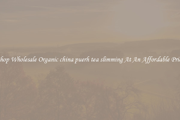 Shop Wholesale Organic china puerh tea slimming At An Affordable Price