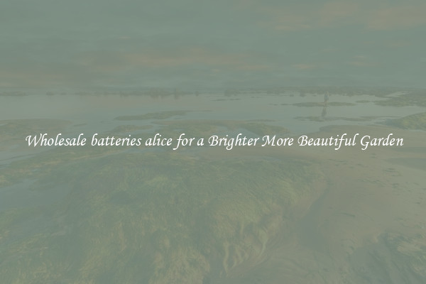 Wholesale batteries alice for a Brighter More Beautiful Garden