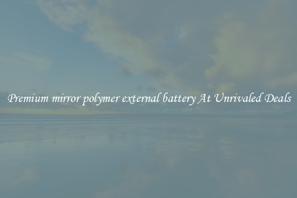 Premium mirror polymer external battery At Unrivaled Deals