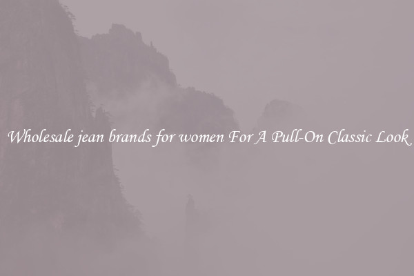 Wholesale jean brands for women For A Pull-On Classic Look